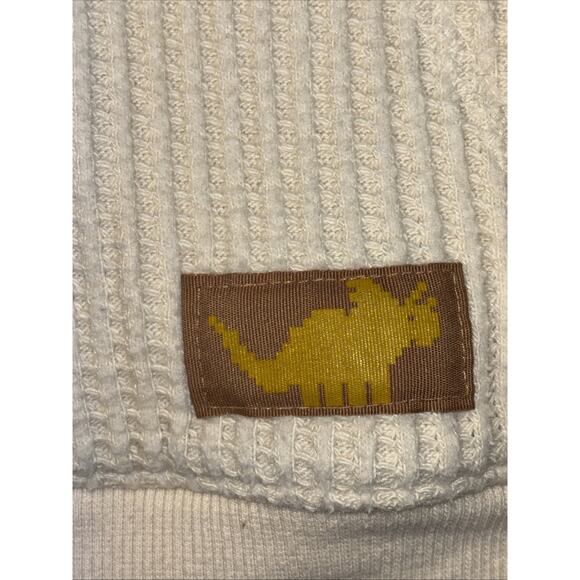 Cat & Jack 4T Waffle Knit Hoodie Ivory Long Sleeves Pocket Outdoors - Picture 4 of 6